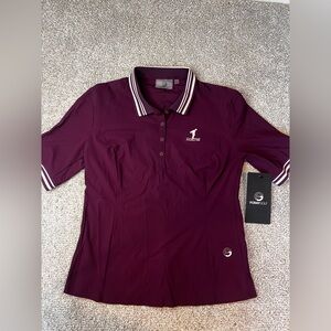 NEW! Women’s Foray Golf Burgundy Polo Shirt- Large